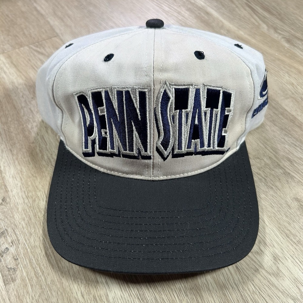 VTG Penn State Nittany Lions Snapback Hat College White Blue Twins Cap